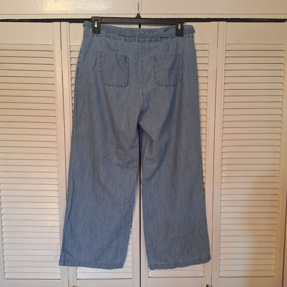 J. Jill Drawstring Waist Wide Leg Lightweight Jeans Sz 14P *H - Picture 4 of 8
